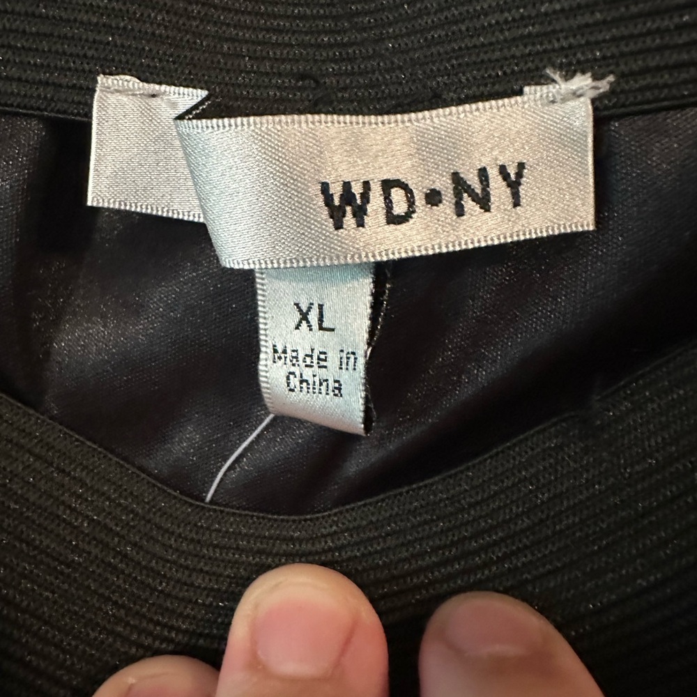 WD.NY Black and Gray A-Line Midi Skirt - Picture 3 of 3